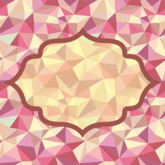Invitation frame on abstract seamless pattern