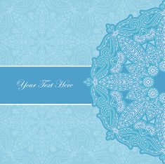 Blue lace pattern with text place
