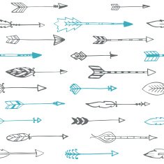 Seamless pattern with hand drawn arrows N3