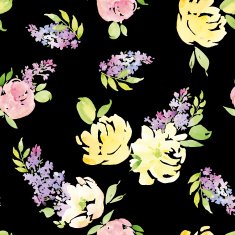 Watercolor flower pattern N12