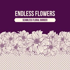 Hand-drawn flowers of dahlia N2