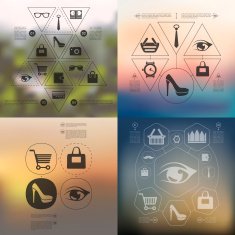 fashion infographic with unfocused background N6
