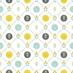 Seamless floral patern with abstract flowers