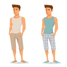 handsome young guy in summer outfit