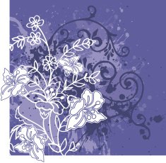 Grunge Vector - Floral Corner