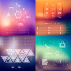 fashion infographic with unfocused background N7