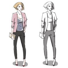 Fashion hand drawn illustration Vector sketch street fashion N4