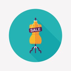 shopping mannequin flat icon with long shadow eps10