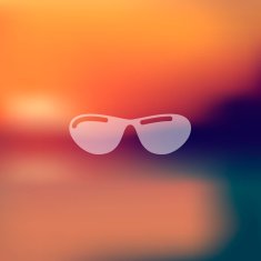 sunglasses icon on blurred background
