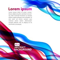 Abstract colorful background Waving smoke