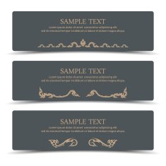 Collection banner design with line thai art vector