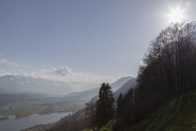 sunset in the Alpnachersee