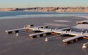 pier on the lake in finland