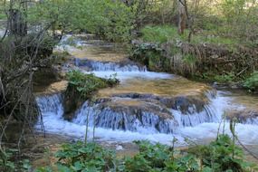 water cascades in the national park Plitvice Lakes