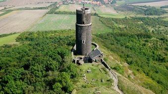 huge stone tower on the hill