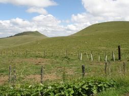 green hills in France