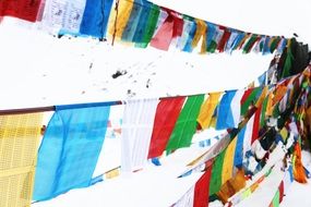 prayer flags in tibet