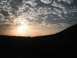 mountains guyana sunset