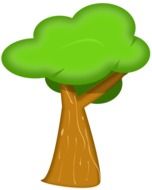 clipart of painted tree