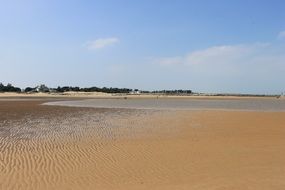 sandy beach with calm water