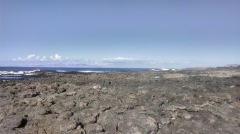 stone beach on canary islands