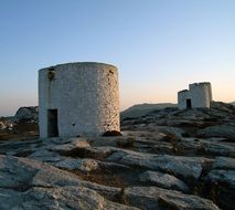 ruins of a tower in greece, amorgos