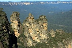 Landscape of Three sisters rocks in Australia