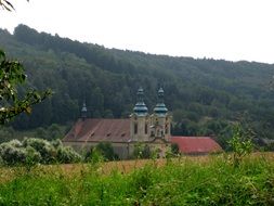 landscape of the church in Bohemia