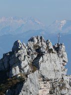 view of the cross on the ridge