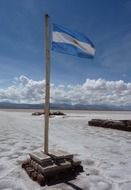 Argentinean flag near the North Sea