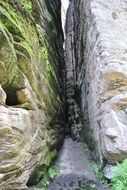 gorge between rocks