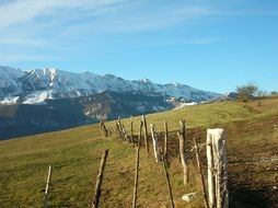 Beautiful landscape of snowy Mountains in Verona, Italy