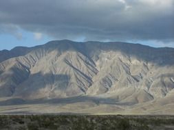 Distant view of the mountains in california