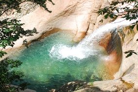 reservoir in the cave
