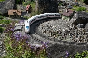 miniature model of high-speed train