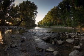 rapids on the river rhine