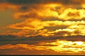 sunset landscape with clouds