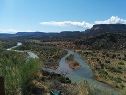 chama river in scenic wilderness, usa, new mexico