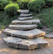 stone steps as landscape design