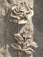 Stone Rose on the tombstone