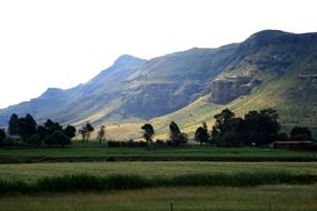 mountains at the sunlight