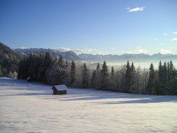 winter in alpine mountains, germany