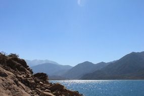 Mountains near the water