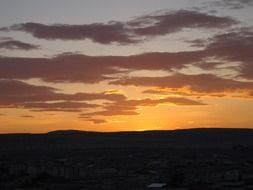sunset over the horizon