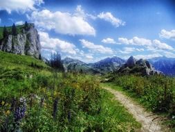 scenic landscape of Austrian mountains