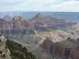 landscape of the mountains in grand canyon in Arizona