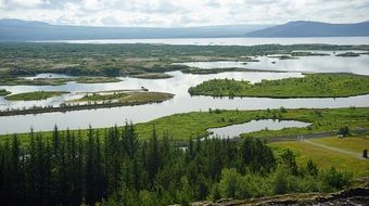 lake district in Thingvellir in iceland