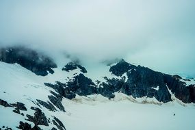 Mendenhall Glacier in Alaska in winter