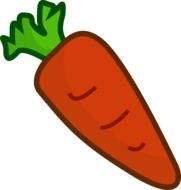 painted carrot from the garden