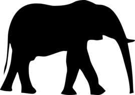 elephant silhouette drawing